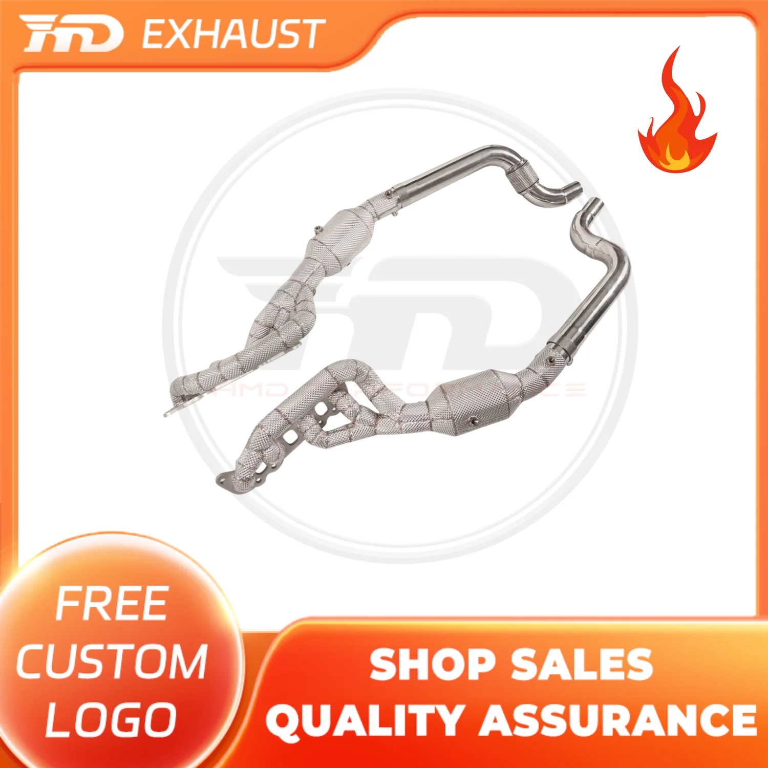 

HMD Hot sale SS304 Exhaust System High Flow Performance Headers for Ford GT 5.0 Manifold With Heat Shield