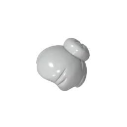 Gobricks GDS-90110 Minifig Hair with Top Knot Bun compatible with lego 93217 children's DIY Building Blocks Technical