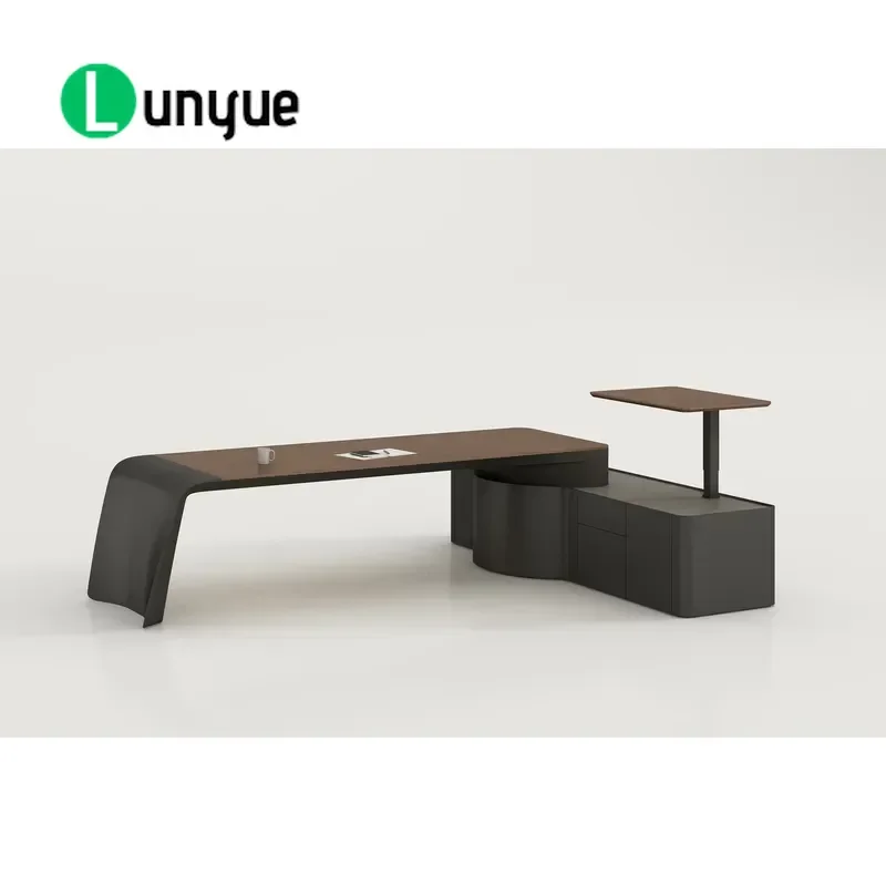 Modern Executive Office Desk for CEO Manager Computer Workstation Home Business Furniture Large Writing Table with Storage