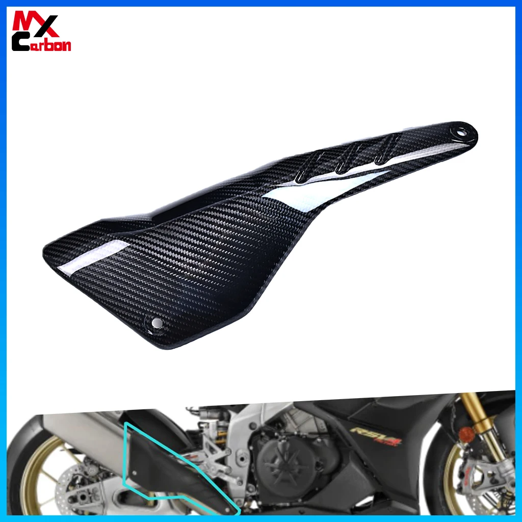 Motorcycle Exhaust Pipe Cover Carbon Fiber Fairing Modification Accessories For Aprilia RSV4 / TUONO V4 2021 2022 2023