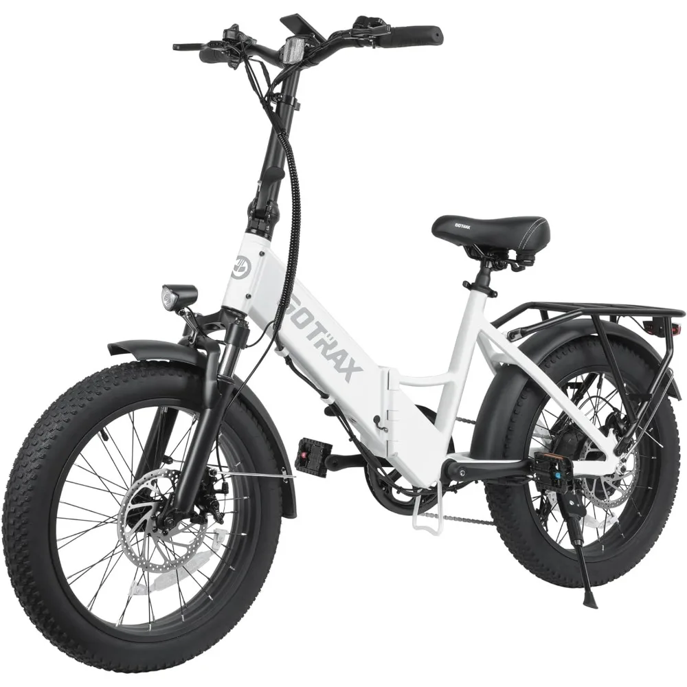 

Bike with 55 Miles (Pedal-assist1) by 48V Battery, 20Mph Power by 500W, LCD Display and 5 Pedal-Assist Levels, Shimano 7