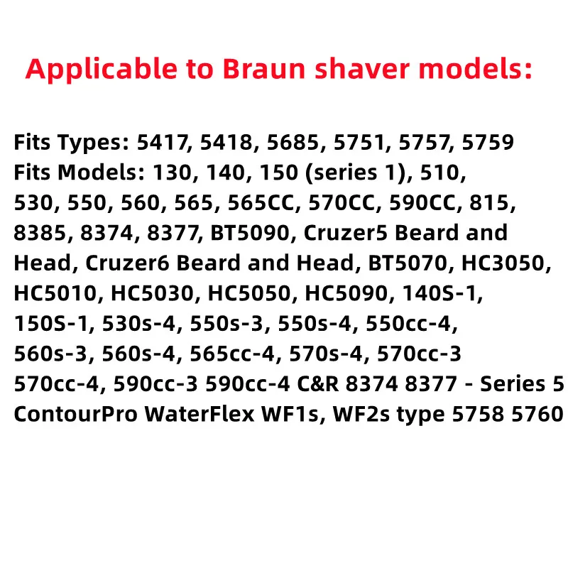 For Braun Shavers 5.9V 0.6A 2-Prong EU/US Wall Plug AC Power Adapter Charger 5417 5418 5685 5751 5757 5759 8385 8374 8377