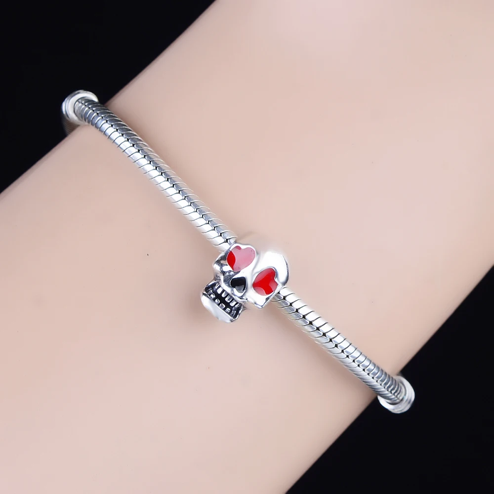 FC Jewelry Fit Original Pan Charms pulsera Plata de Ley 925 calavera corazón amor ojo cuenta para hacer mujer Berloque 2022 nuevo