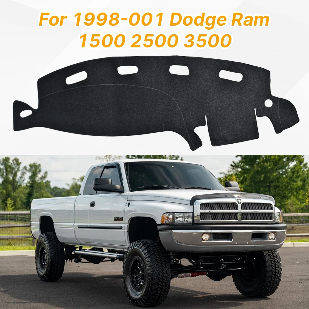 Cubierta de Tablero, Tapete para Tablero, Parasol para Tablero, Alfombra para Dodge Ram 1500 2500 3500 1998 1999 2000 2001, Accesorios para Auto