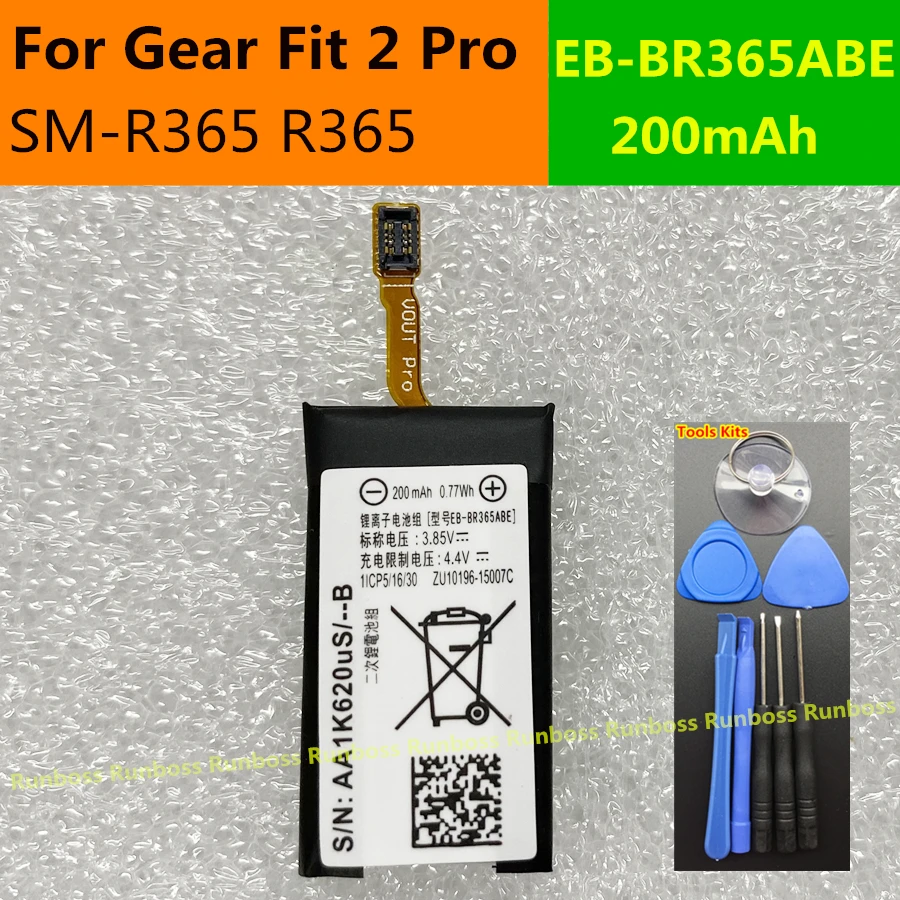 EB-BR365ABE 200mAh New High Quality Battery For Samsung Gear Fit 2 Pro SM-R365 R365 Replacement Watch Batteries