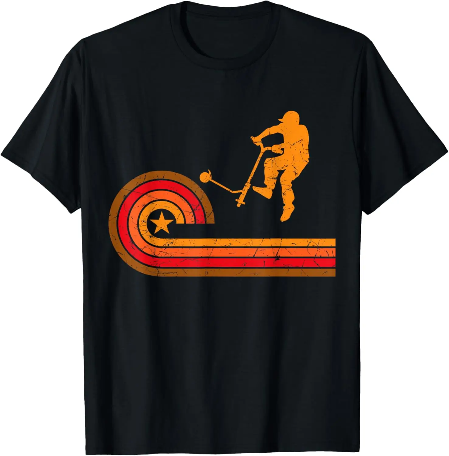 Scooter Stunt Retro Style Scooter Gift for Boy Kids Youth T-Shirt  Print on Demand Unisex Summer Streetwear Tops Camiseta