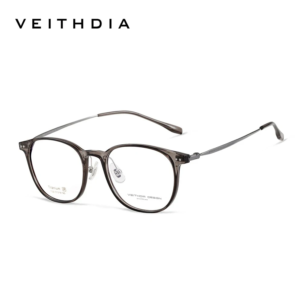VEITHDIA إطار النظارات البصرية الكلاسيكية إطار سبائك التيتانيوم مكافحة الأشعة الزرقاء نظارات الطاقة البصرية نظارات القراءة الكمبيوتر EF71220 #1
