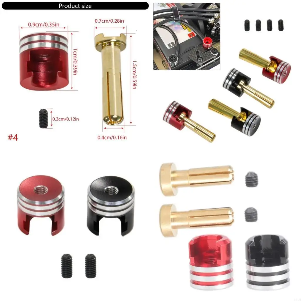 

4/5mm Aluminum Connectors for Remote Control Model Crawler Car Battery A2UB