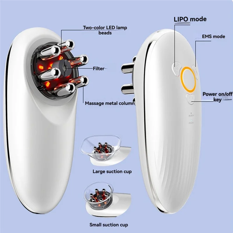 เครื่องนวดเซลลูไลท์ไฟฟ้า AB68, อุปกรณ์ปรับรูปร่าง 4 โหมด พร้อมฟังก์ชั่นการนวดแบบถ้วย ใช้ได้ที่บ้าน