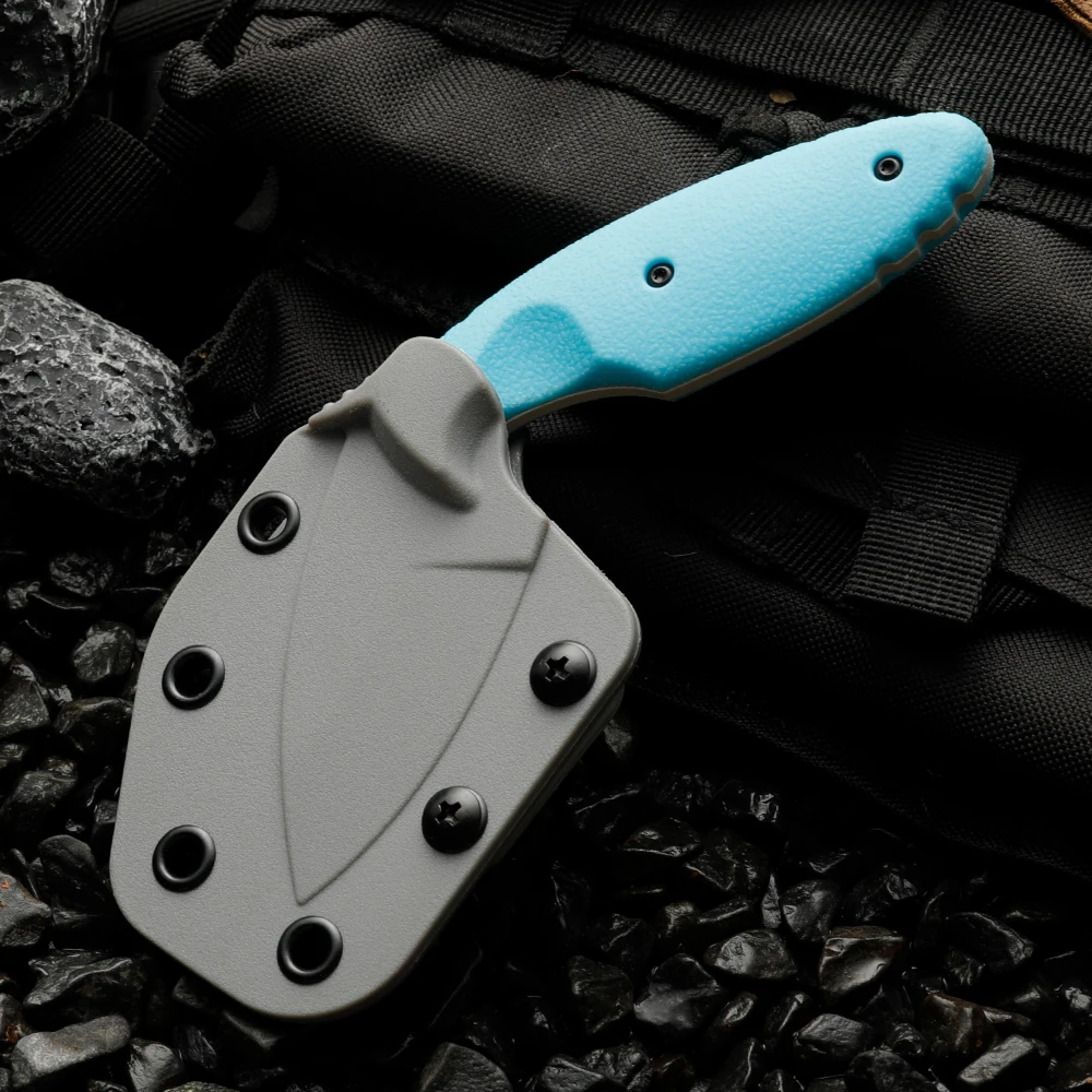 Wilderness sleeve sword claw knife 440C high-quality steel, high hardness integrated steel tactical small straight knife, portab