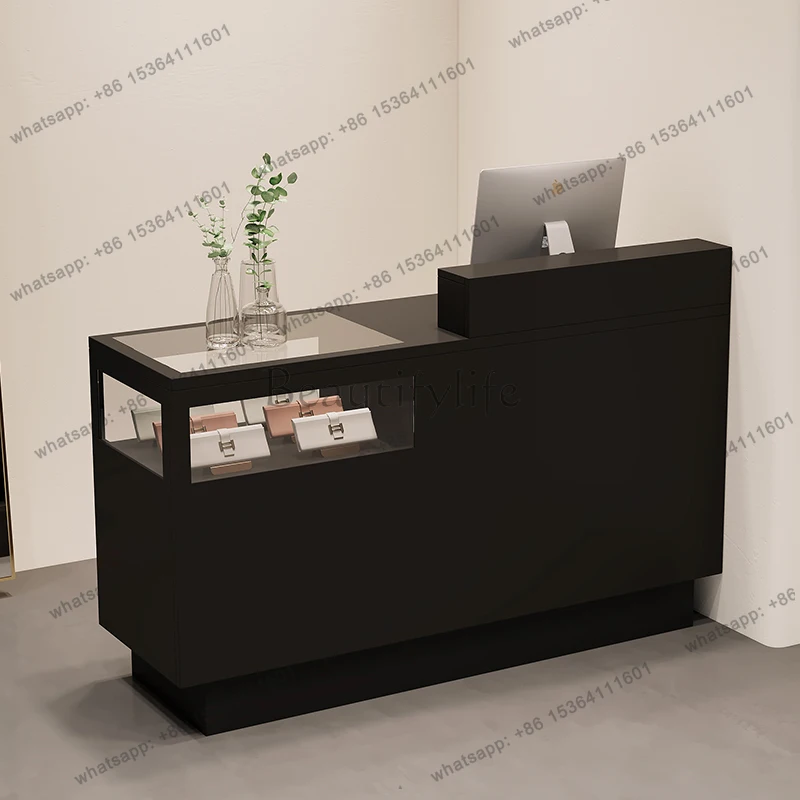 

Luxury Nordic Bar Counter Storage Modern Classic Unique Reception Desk Senior Professional Toonbank Winkel Commercial Furniture