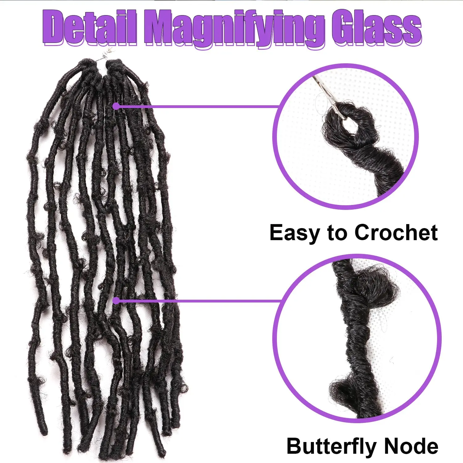 Butterfly Locs Crochet Hair 6 Packs Long Natural Distressed Locs Crochet Hair 22 In Synthetic Soft Faux Locs Pre Looped