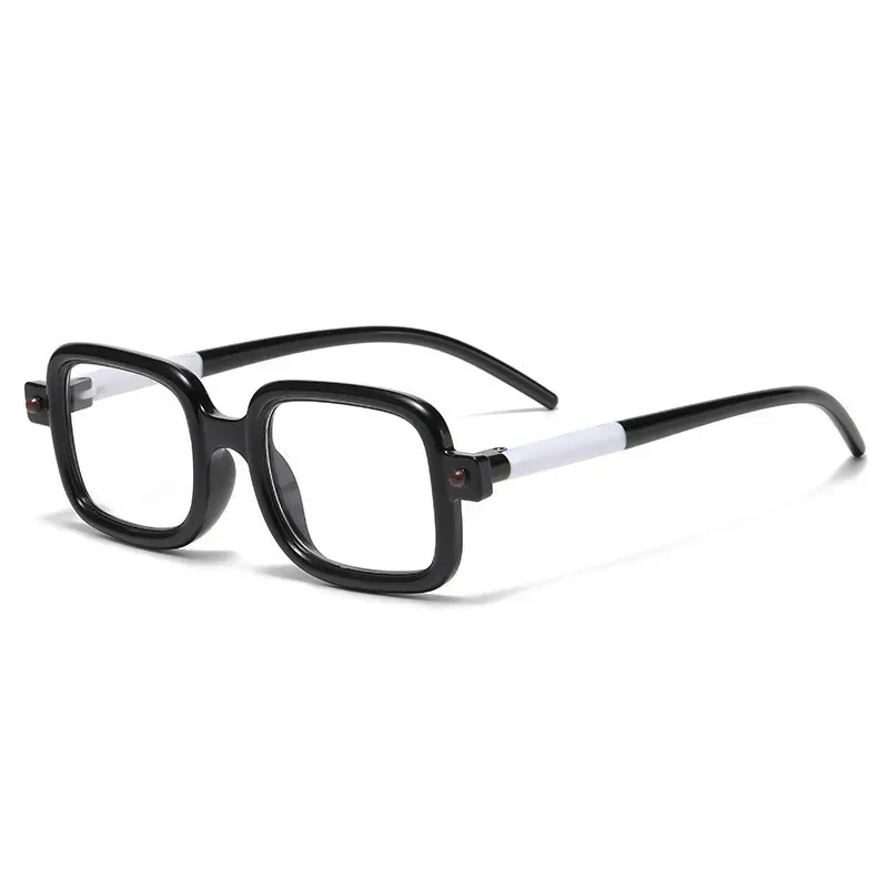 Middle Aged Reading Eyewear Anti Blue Light Retro Glasses Frame Trend Large Square Personalized Far Sight Eyeglasses To +4.0