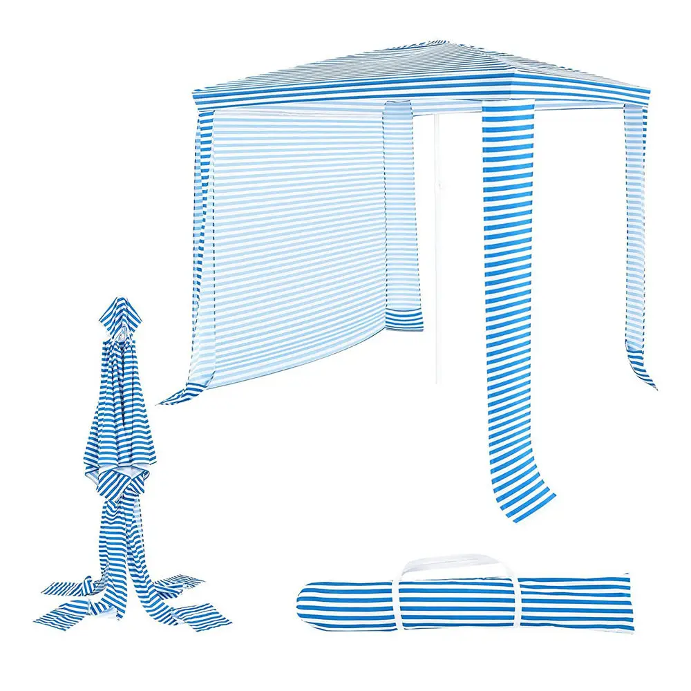 Beach Cabana - Easy to Set up Canopy, Waterproof, Portable 6' X 6' Beach Shelter, Included Side Wall
