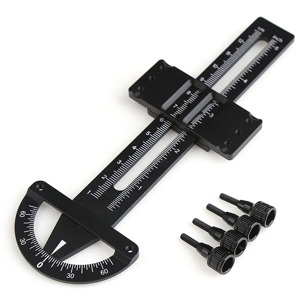 Metal Shock Absorber Ruler Shock Synchronizer RC Car Tool Range 12cm for 1/8 1/10 1/12 1/16 1/18 1/24 RC Car,Black