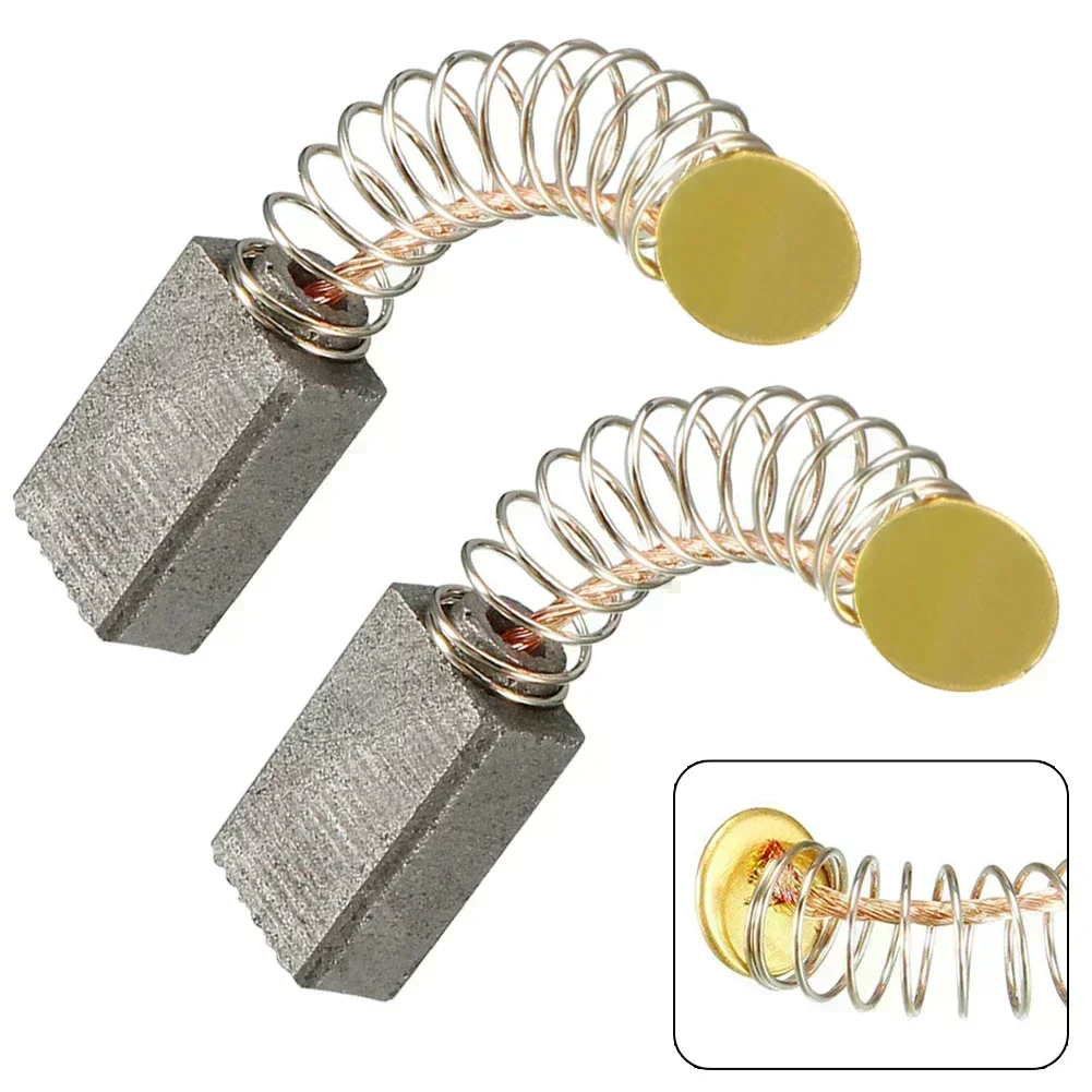 2pcs ชุดแปรงคาร์บอนสําหรับมอเตอร์ 13 มม.X 8X5 มม.เปลี่ยน 20 มม.ความยาวฤดูใบไม้ผลิไฟฟ้าแปรงคาร์บอน