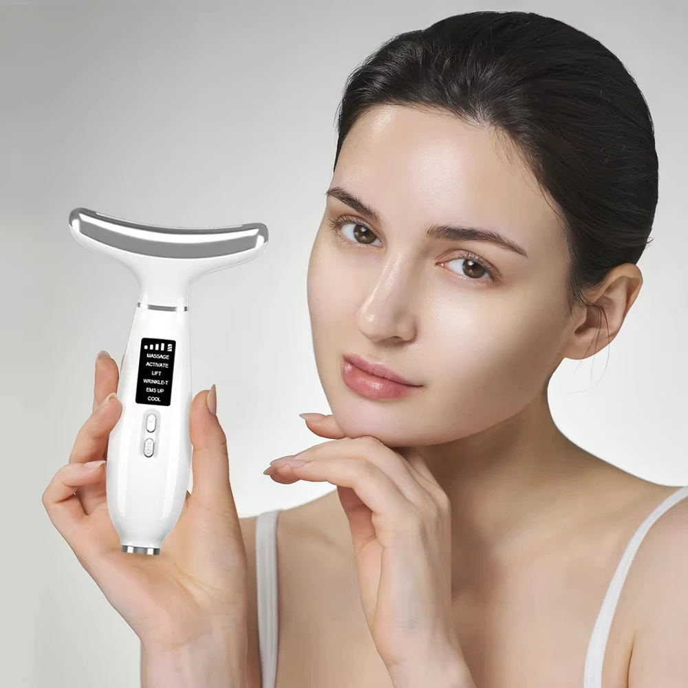 

M6 Массажер для подтяжки шеи, уход за кожей лица, шеи, косметическое устройство, электрический массажер для шеи с функцией охлаждения