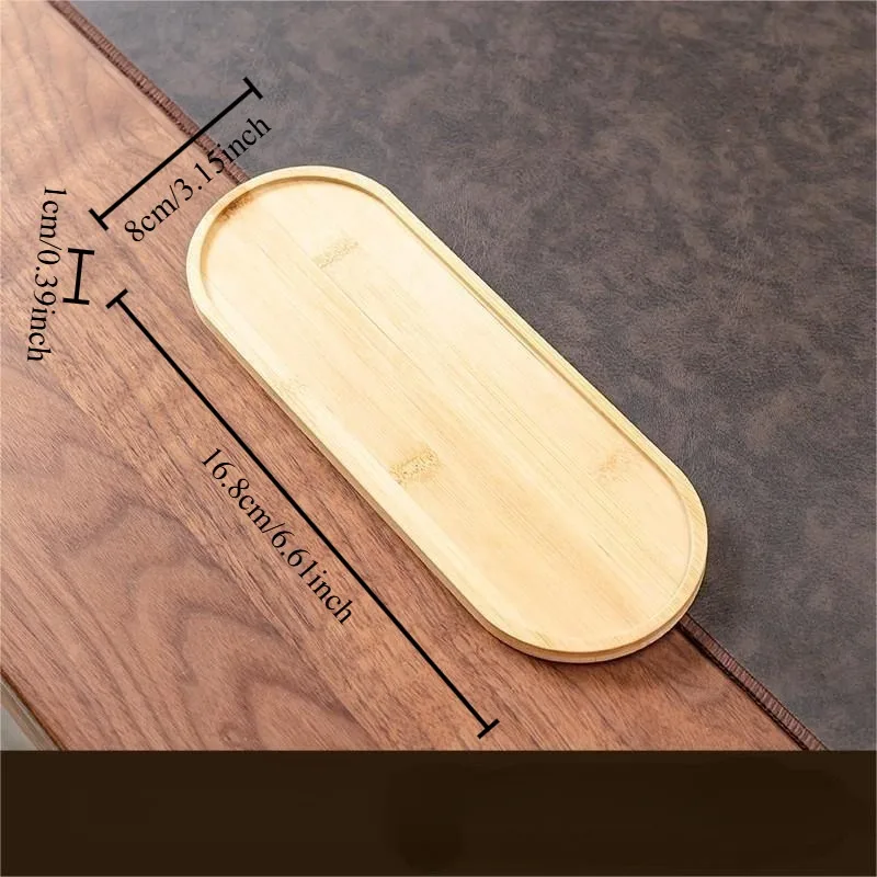 Heat Insulation Bamboo Coaster Tray Irregular Cup Mat Flower Pot Holder Snack Plate Ceramic Cup Accessories Decor Ornament Tray
