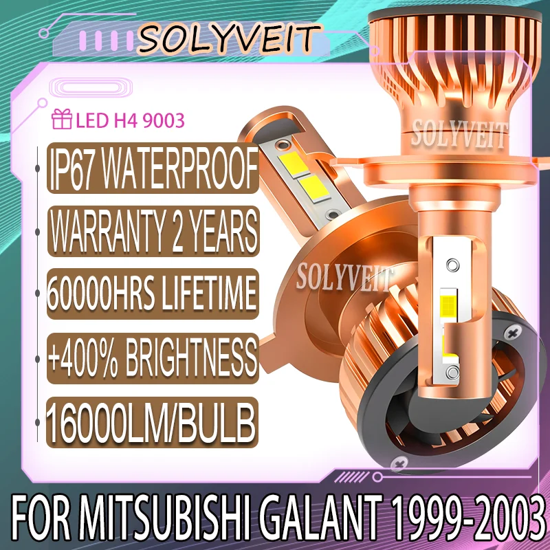 

Shockproof & Waterproof Clear Illumination H4 9003 High Low Beam Headlight Bulb For MITSUBISHI Galant 1999 2000 2001 2002 2003