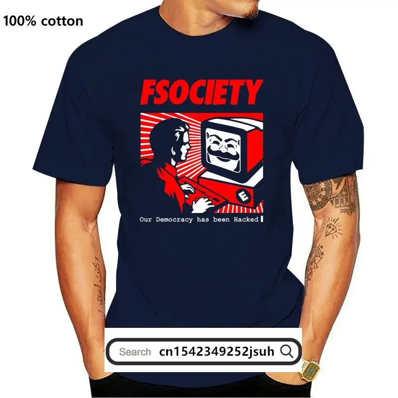 New Fsociety T Shirt Our Democracy Has Been Hacked Hacker Vendetta Mask Anonymous