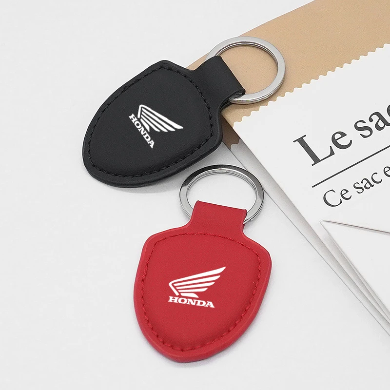 

PU Leather Car Keychain Promotional Gift with Logo Keychain for Honda Cb400 Cb650 Motorcycle Keychain Auto Interior Accessories