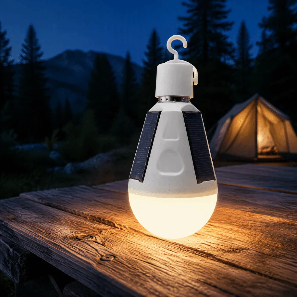Family Flicker-Free Rechargeable LED Bulb 7W Solar Charging Emergency Light Bulb 12W Portable Rechargeable Emergency Light Patio
