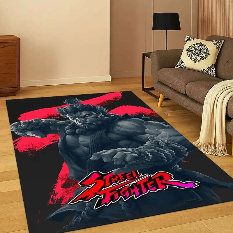 Street Fighter Retro Game SF Living Room Non-Slip Area Rug Soft Carpet for Bedroom  Playroom Sofa,Home Decor Doormat Gift