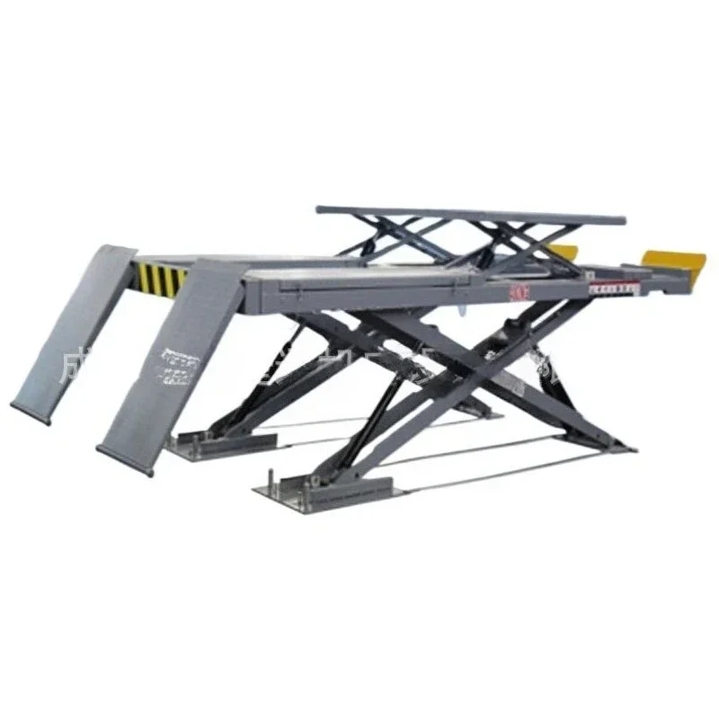 Ultra-thin child and mother scissor lift four-wheel positioning Ultra-thin large scissor lift 4T