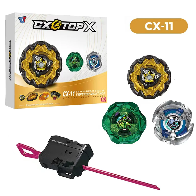 BEY X CX-11 Emperor Might Deck with Launcher Set Battle Tops Spinning Game Toy Gift New Year