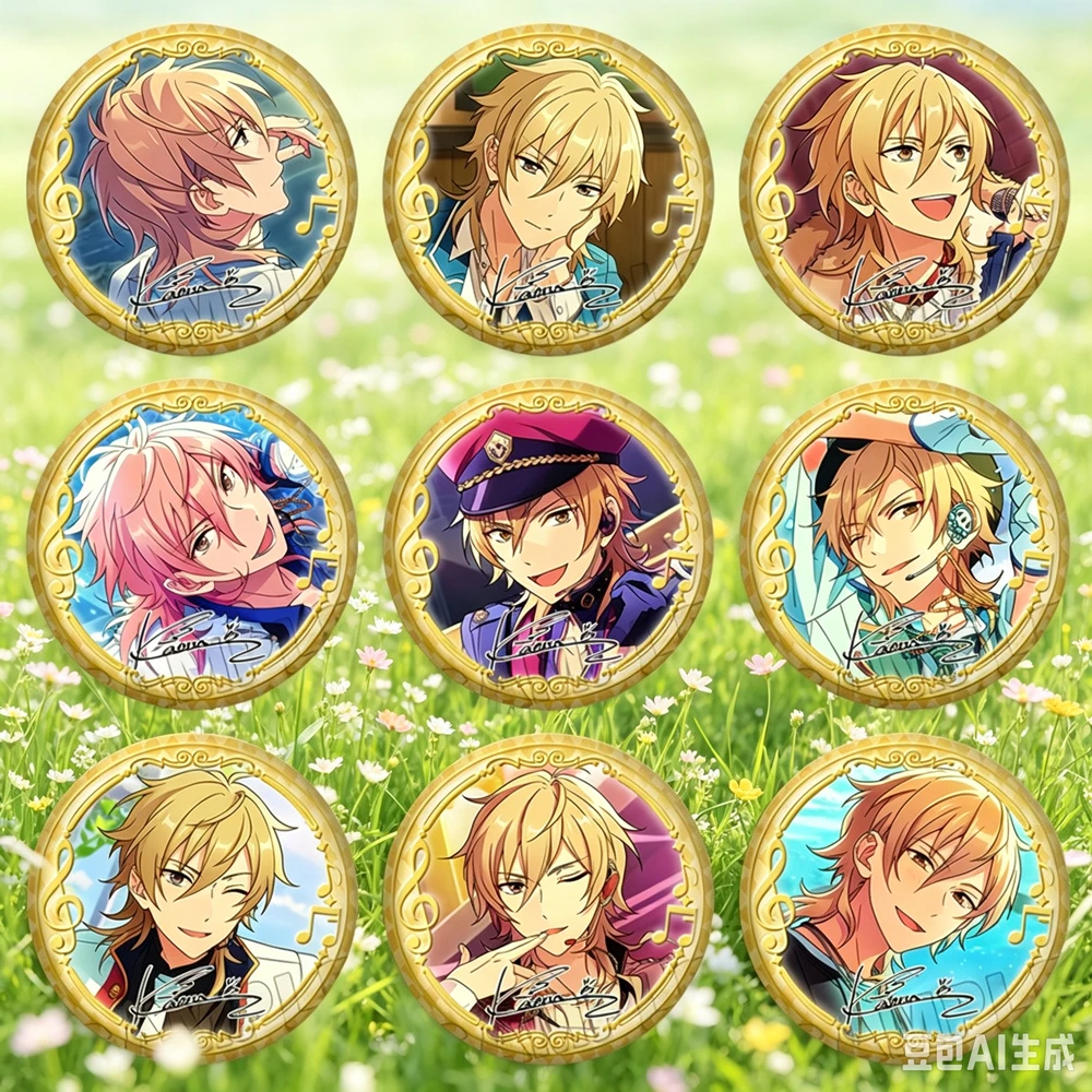 58mm Anime Ensemble Stars Hakaze Kaoru B Cosplay COSTUME Badge Pin SPTE Tinplate Brooch﻿ Prop Xmas Gift
