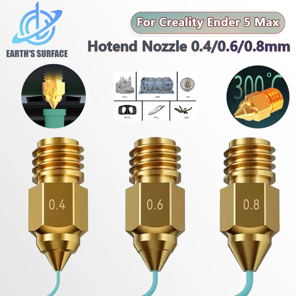 3D Printer Parts Hotend Nozzle for Creality Ender 5 Max High Speed High Thermal Conductivity High Hardness…