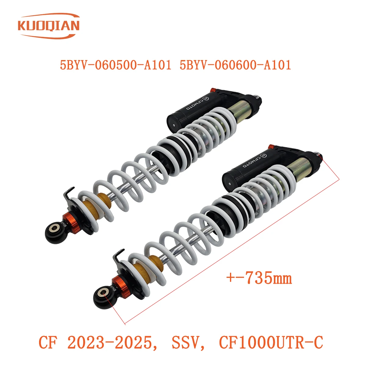

Original 1 pcs Rear LH shock absorber or rear RH shock absorber 5BYV-060500-A101 5BYV-060600-A101 For CF 1000UTR 2023-2025 SSV