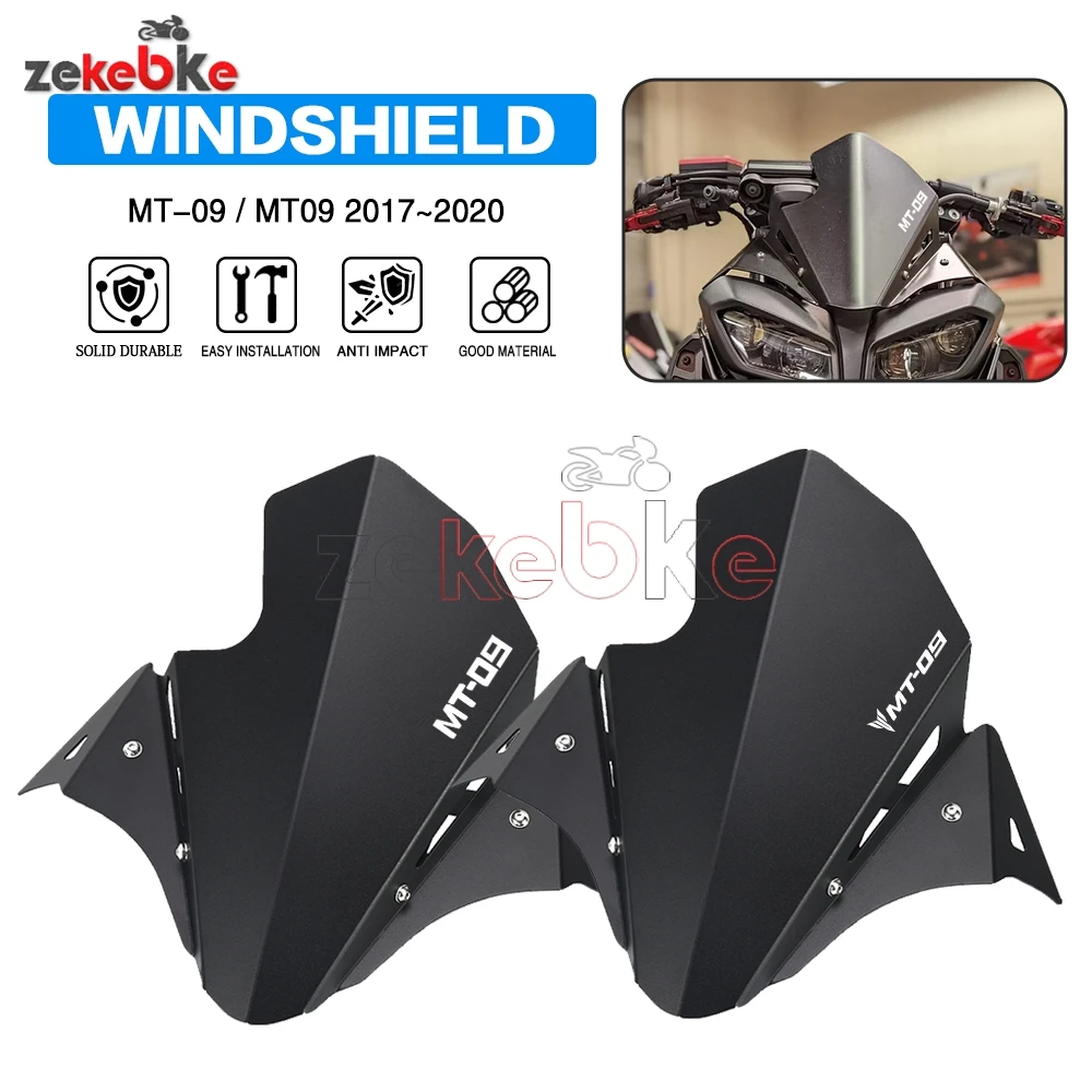

MT09 Motorcycle Accessories Windshield Sport Windscreen Screen Wind Deflector For YAMAHA MT-09 MT 09 MT09 2017-2020 2019 2018