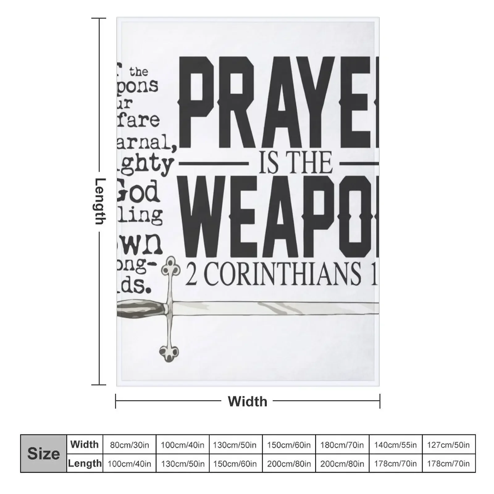 Prayer Is the Weapon To Pull Down Strongholds 2 Cor 10 4 KJV Throw Blanket Travel Blankets Sofas Of Decoration Large Blankets