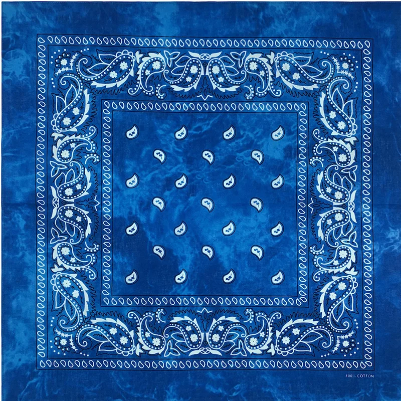 New Design Tie Dye Cashew Paisley Hip Hop 100% Cotton Square Bandana Scarf Unisex Headband Gifts For Men/Boys/Girls