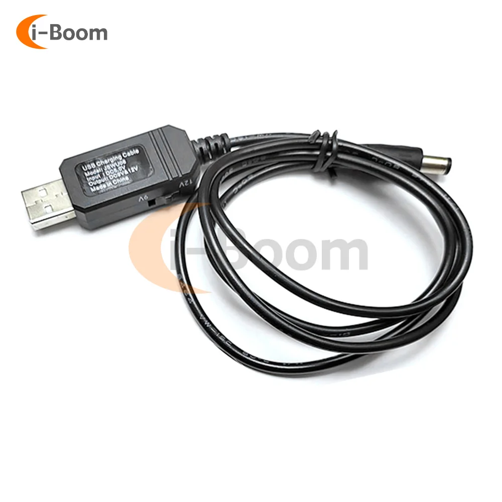 USB DC 5V to 9V 12V Step Up Power Cable Adapter 800mA with 5.5X2.1MM DC Jack USB Boost Converter for LED Indicator WIFI Router