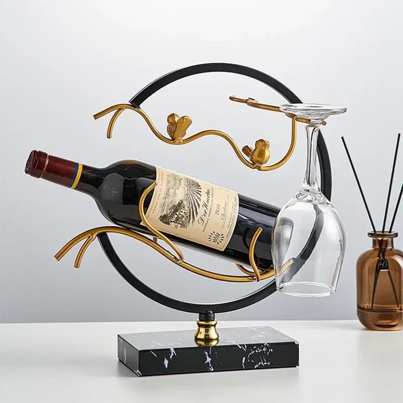 

Gold Marble Wine Storage Rack, Luxury Wine Bottle Storage, Living Room Coffee Table and Wine Cabinet Decorations