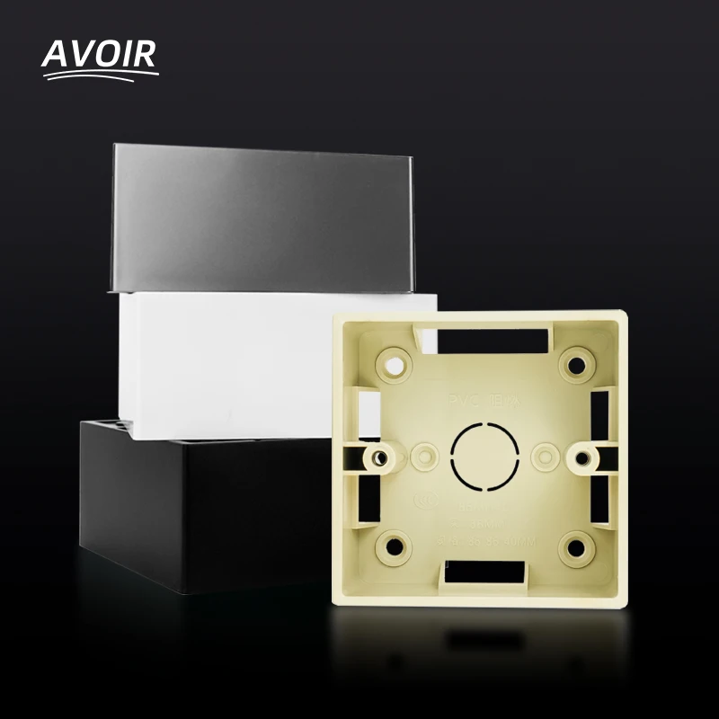 Avoir Wall External Mounting Box 86Type Electrical Switch Socket Junction Connecting Box Square Surface Mounted Installation Box