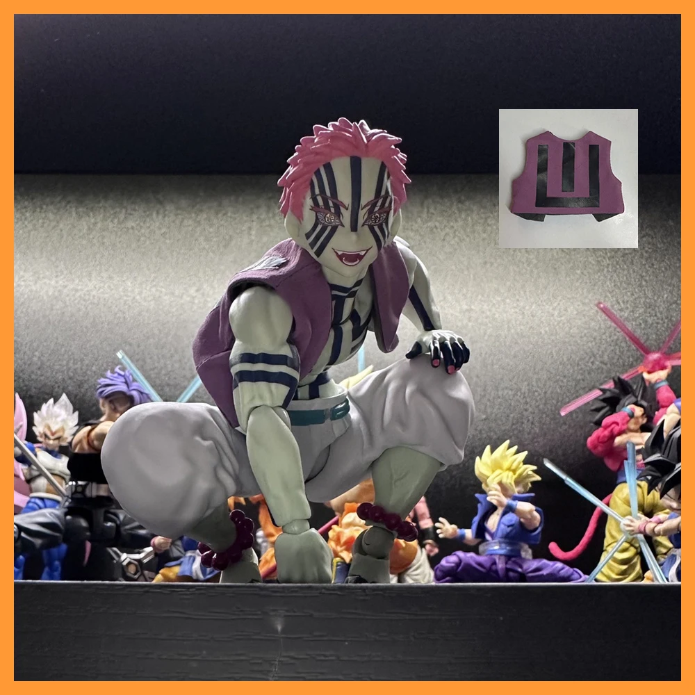

In Stock 1/12 Scale BUZZMOD Demon Slayer Akaza Purple Vest Mini Clothes Model for 6-inch Action Figure Body DIY