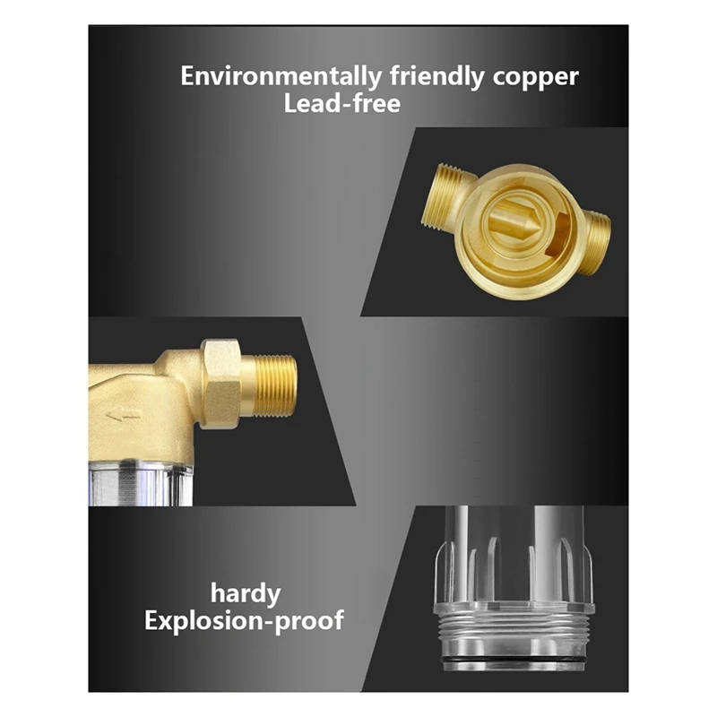 Prefiltro purificatore tutta la casa Spin Down Sediment Water Filter sistema di prefiltro centrale controlavaggio rete in acciaio inossidabile