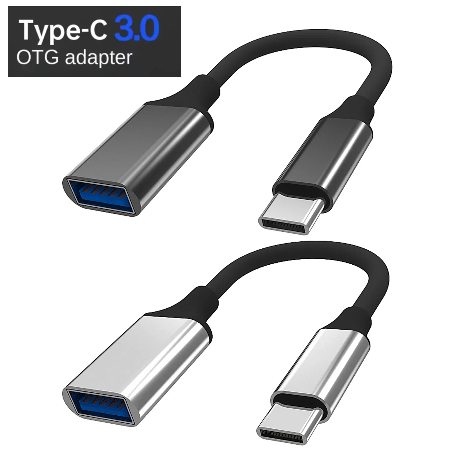 Adaptador de Cable OTG Tipo C, Conector USB a Tipo C para Xiaomi, Samsung S20, Huawei, Convertidor de Cable de Datos OTG para MacBook Pro