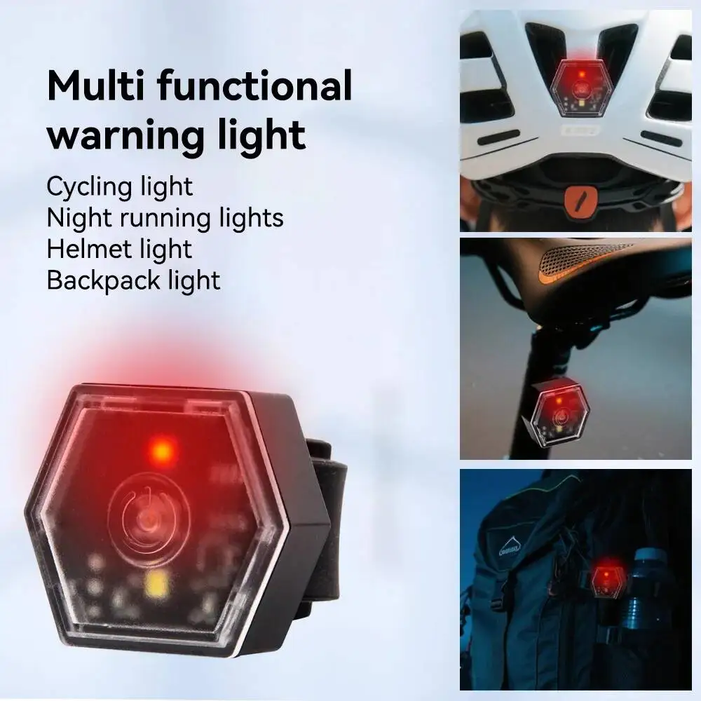 ESLNF Bicycle Rear Tail Light Cycling Night Running Helmet Backpack Lighting Waterproof Multifunctional Outdoor Sports Equipment