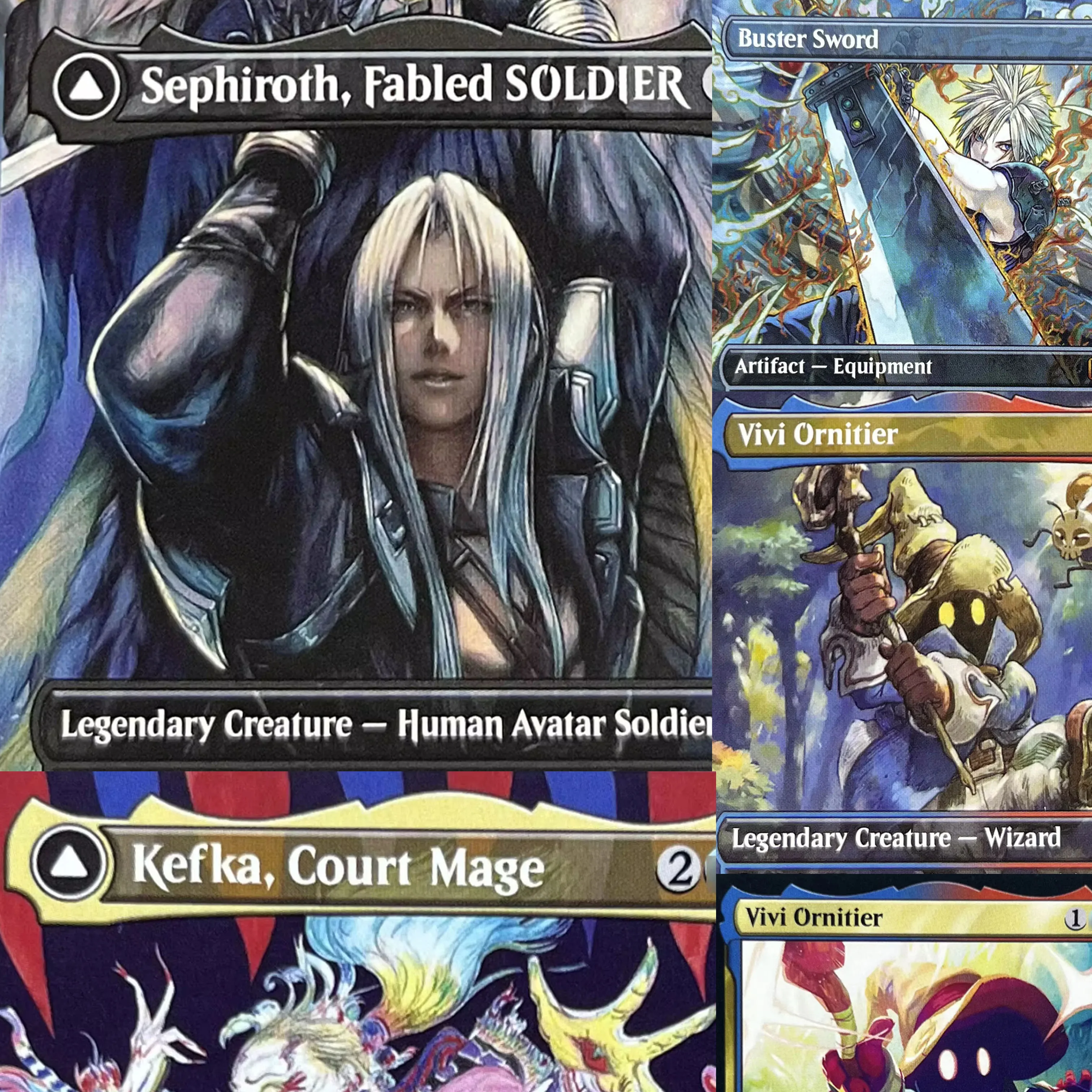 FIN HOLO14-I01 Tarjetas mágicas proxy Tcg Vivi Ornitier Sephiroth, SOLDADO Fabled Summon Bahamut Cloud, Midgar Mercenario reunión