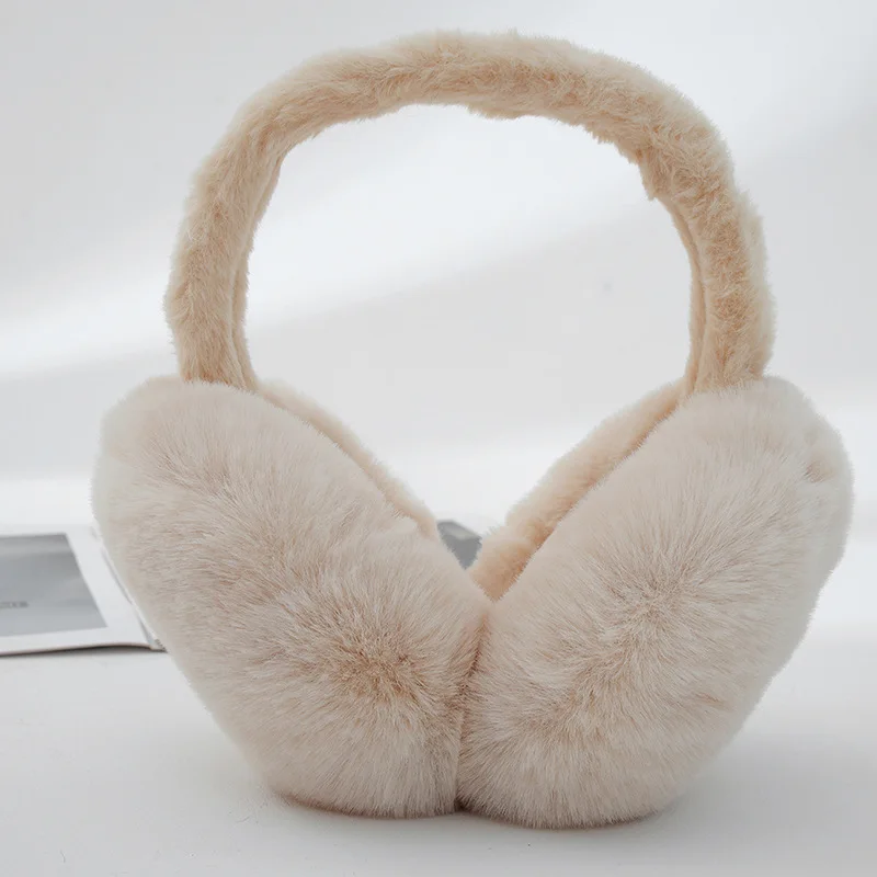 ZADORIN Fluffy Fur Earmuffs Winter Ear Warmers Women Men Fashion Solid Thicken Earflap Outdoor Ear Protection EarMuffs Ear Cover