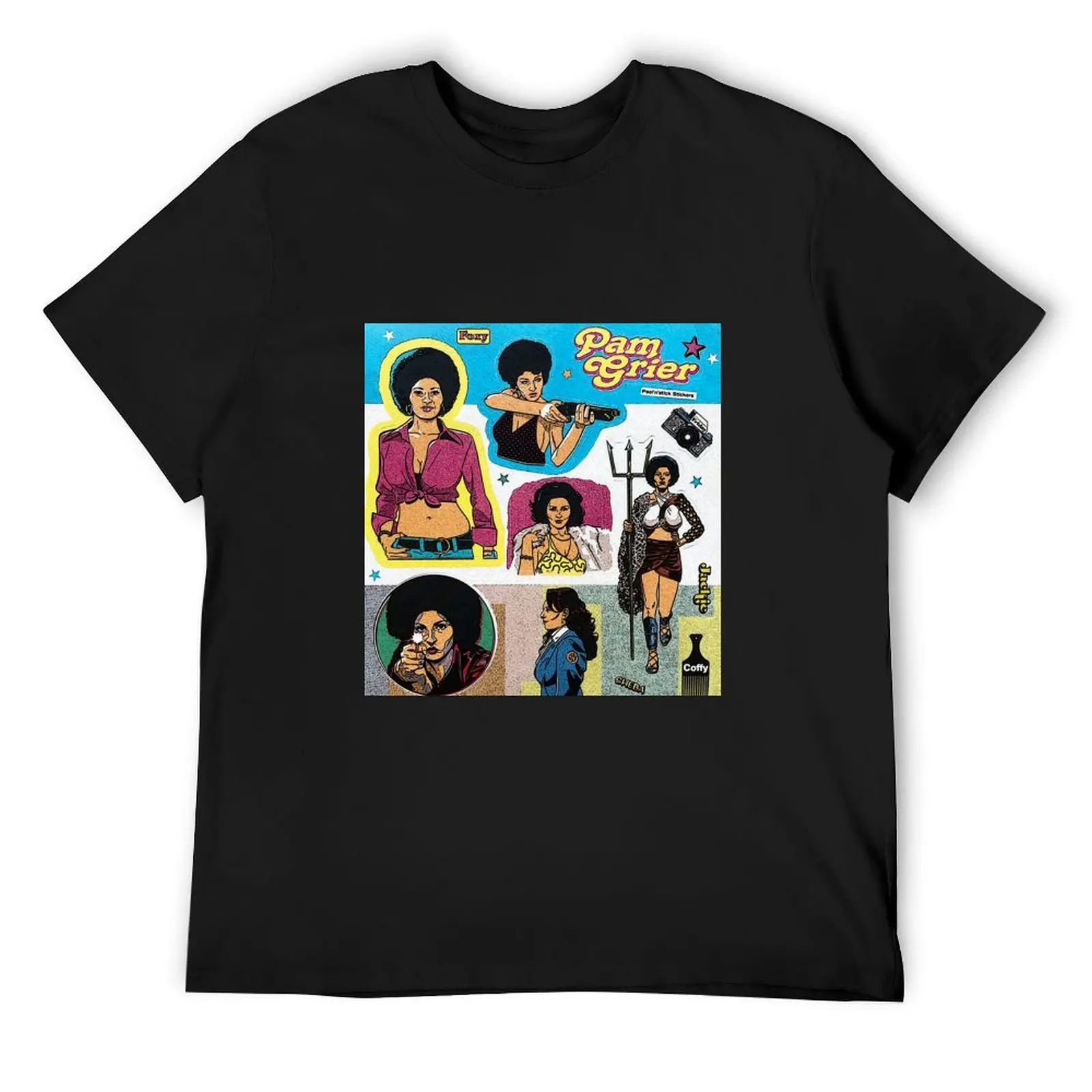 

Pam Grier - Star Of 1970s Action Poster T-Shirt sports fans plus size clothes tees summer shirt cotton t shirt men