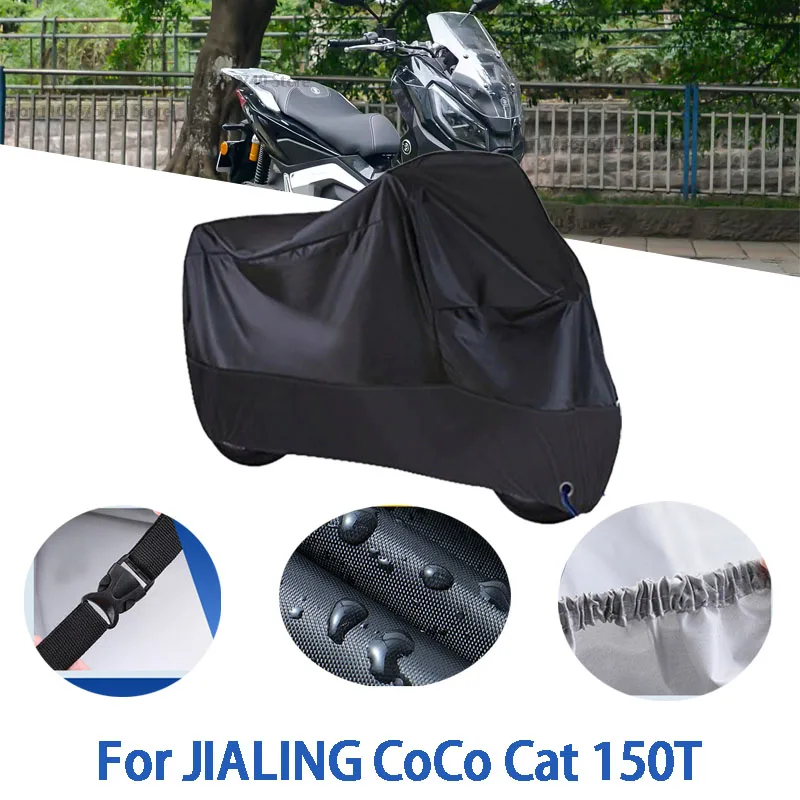 

Motorcycle Full Covers For JIALING CoCo Cat 150T Car Outdoors Sun Protection Dust No Ear Thickened Oxford Clothcover