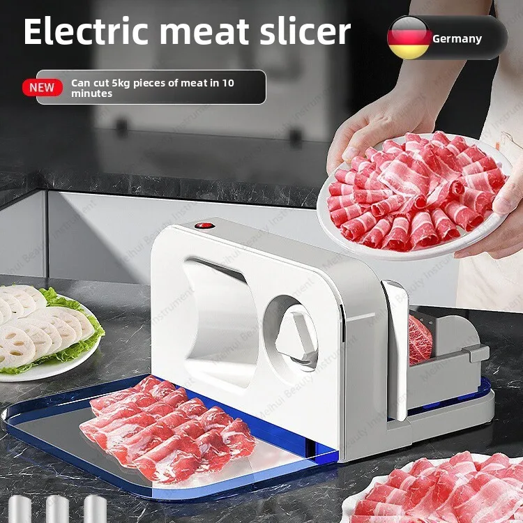 

Electric Meat Slicer Semi-automatic Small Meat Planer Household Artifact Beef and Mutton Rolls