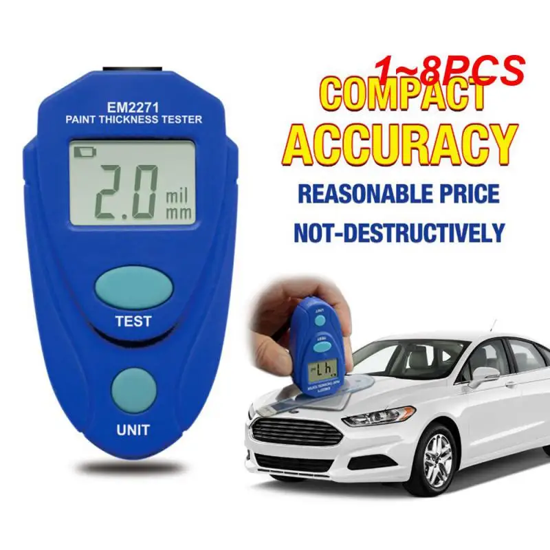 

1~8PCS EM2271 EM2271A Digital Mini Automobile Thickness Gauge Car Paint Coating Tester Meter LCD Display