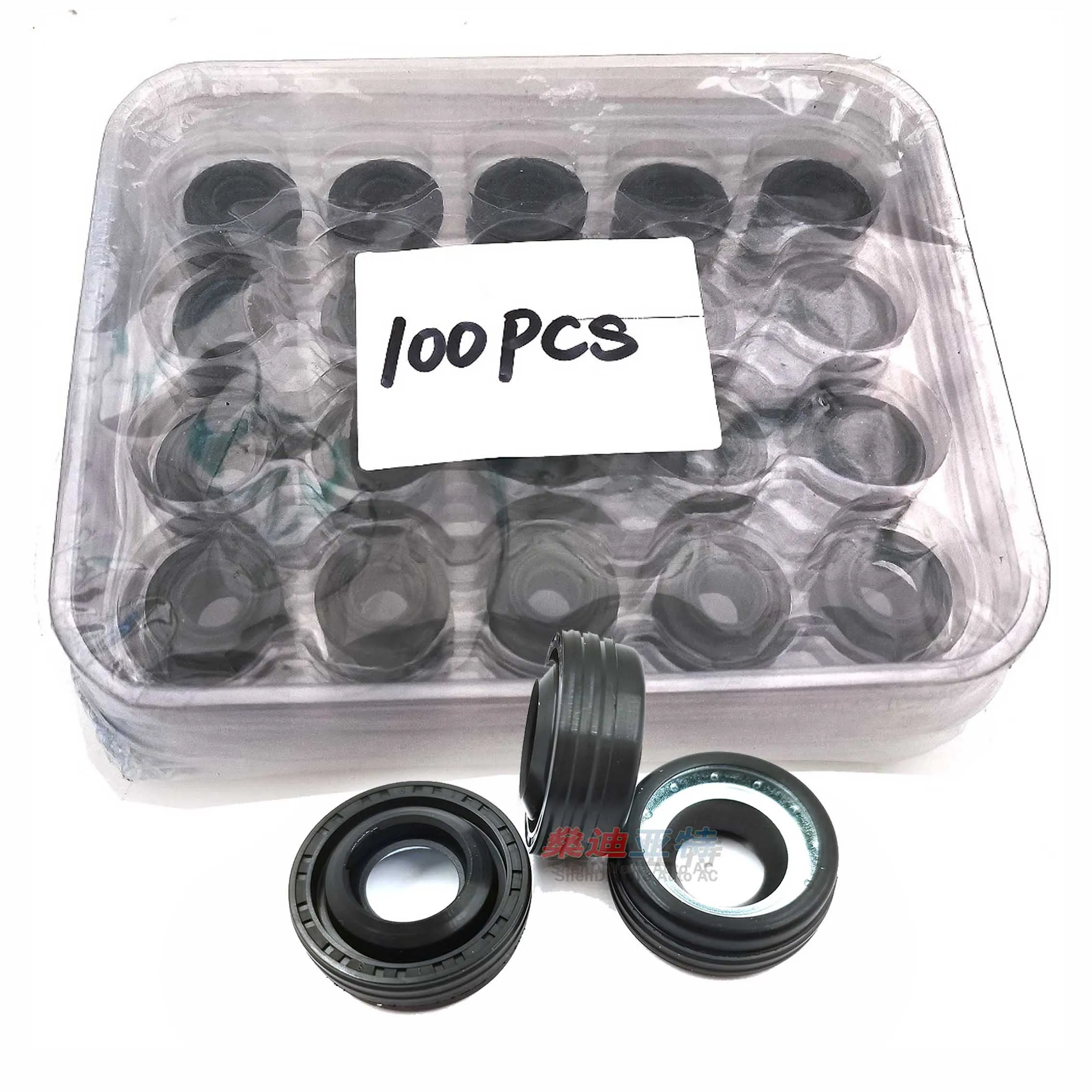 100pcs,Auto Air Conditioning Compressor Oil Seal Stamps Shaft Seal For 6SEU12C,6SEU14C,7SEU Saden SD7SB For Passat B5 Benz BMW