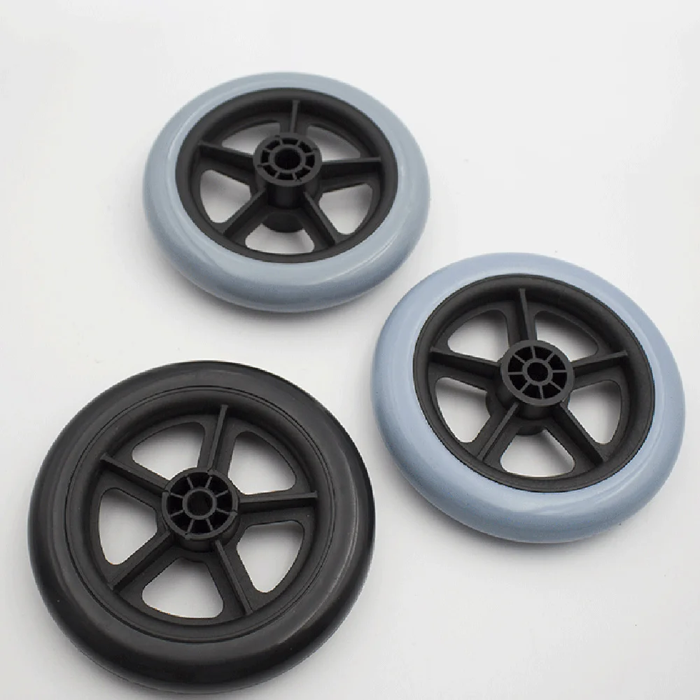 Rueda Delantera de Repuesto para Silla de Ruedas de 5 Pulgadas, Antideslizante, Neumático Sólido Resistente al Desgaste, Ruedas para Carrito de Compras, Accesorios para Silla de Ruedas